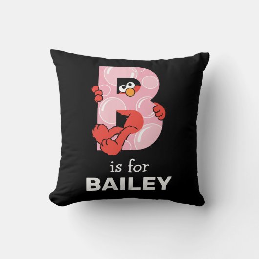 Coussin Elmo Alphabet | B Bulles (Recto)