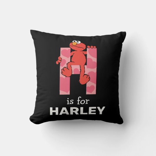 Coussin Elmo Alphabet | Coeurs H (Recto)