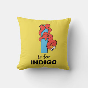 Coussin Elmo Alphabet   I Bleu
