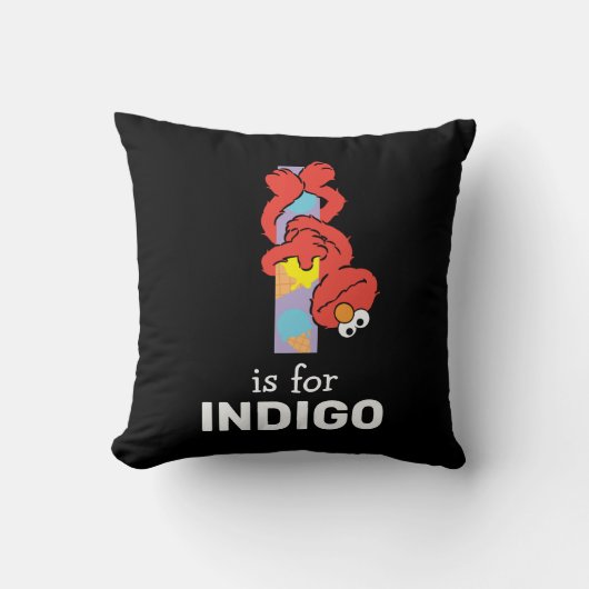 Coussin Elmo Alphabet | I Crème glacée (Recto)