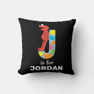 Coussin Elmo Alphabet   J Jelly Bean