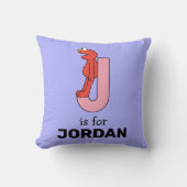 Coussin Elmo Alphabet | J rose (Recto)