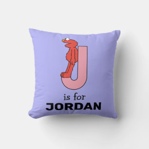 Coussin Elmo Alphabet   J rose