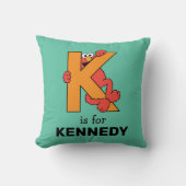 Coussin Elmo Alphabet | K Orange (Recto)