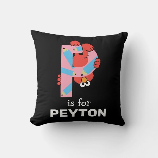 Coussin Elmo Alphabet | P Crayon (Recto)