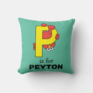 Coussin Elmo Alphabet   P jaune