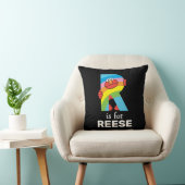 Coussin Elmo Alphabet | R arc-en-ciel (Chaise)