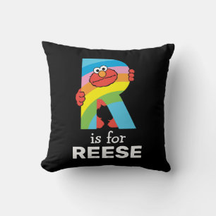Coussin Elmo Alphabet   R arc-en-ciel
