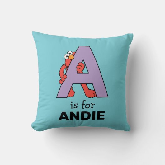 Coussin Elmo Alphabet | Un Pourpre (Recto)