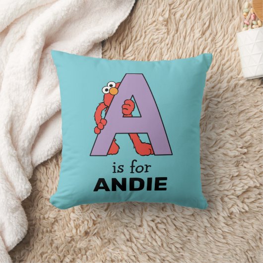 Coussin Elmo Alphabet | Un violet (Couverture)