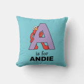 Coussin Elmo Alphabet | Un violet (Recto)