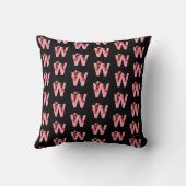 Coussin Elmo Alphabet | W rose (Verso)