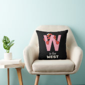 Coussin Elmo Alphabet | W rose (Chaise)
