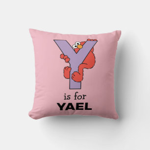 Coussin Elmo Alphabet   Y Violet
