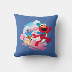 Coussin Elmo, Tango & Cookie Monster   Meilleur Noël Ever