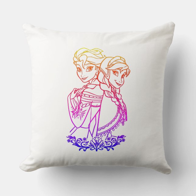 Coussin Elsa et son cheval Imaginaire Jeter l'oreiller (Recto)