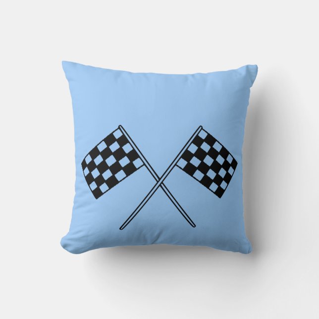 Coussin Emballage des drapeaux Checkered (Recto)