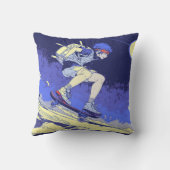Coussin Embarquement dans l'espace - Skateboarder Design (Verso)