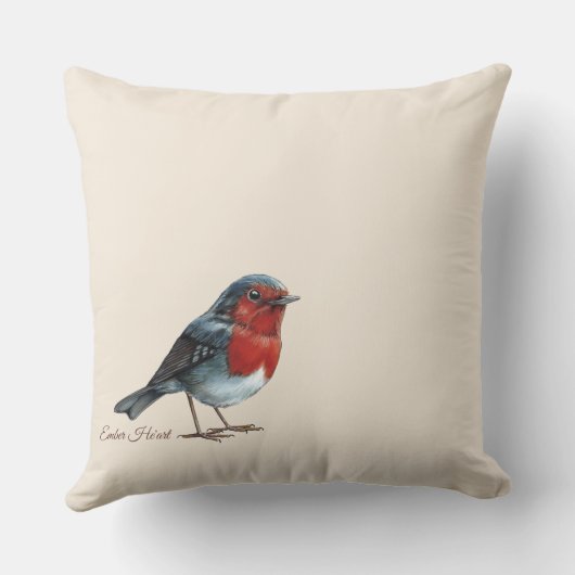 Coussin Ember Heart - Robin (Verso)