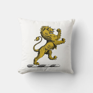 Coussin Emblème C de crête permanente de lion héraldique