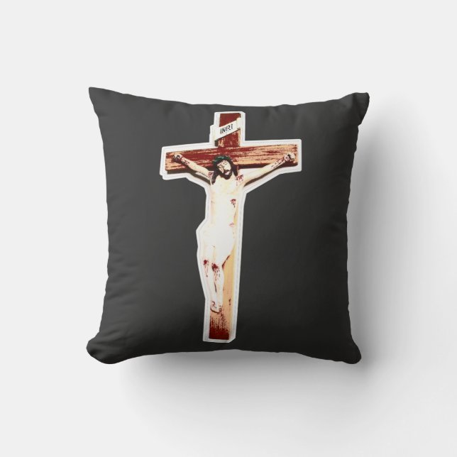 Coussin emblème chrétien Christ (Recto)