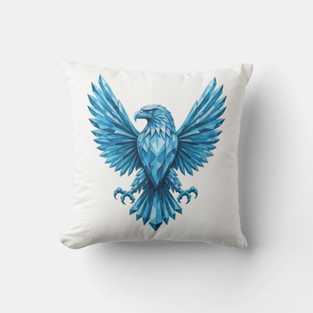 Coussin Emblème d'aigle de cristal - Symbole de liberté et (Recto)