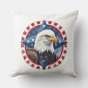 Coussin Emblème d'aigle patriotique gras