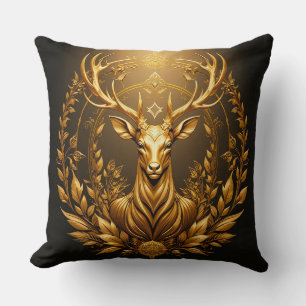 Coussin Emblème de cerf doré