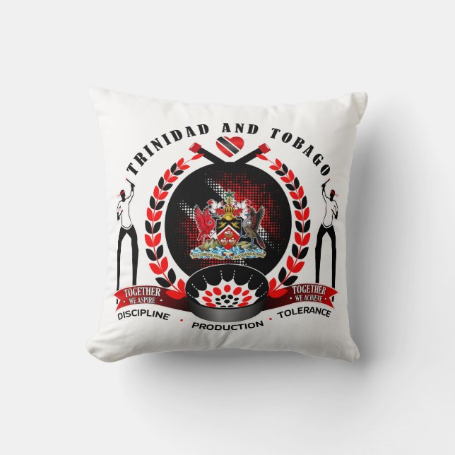 Coussin Emblème de la fierté nationale de Trinité-et-Tobag (Recto)