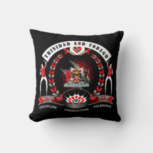 Coussin Emblème de la fierté nationale de Trinité-et-Tobag