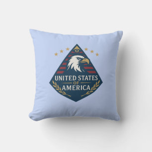 Coussin Emblème de l'aigle pyramide des États-Unis d'Améri