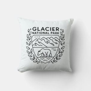 Coussin Emblème de l'ours du parc national des Glaciers
