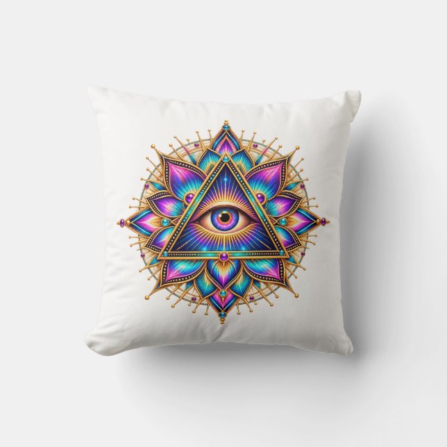 Coussin Emblème de prisme de lotus (Recto)