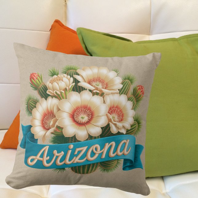 Coussin Emblème des fleurs de l'état de l'Arizona (Créateur téléchargé)