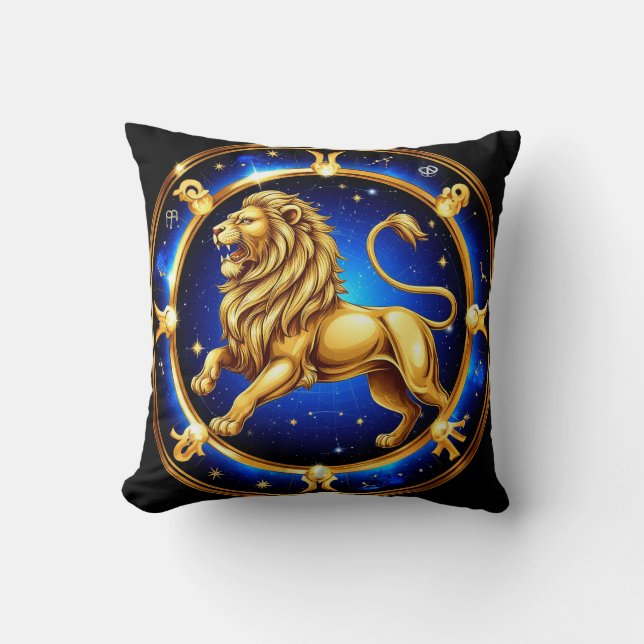 Coussin Emblème du zodiaque Lion (Recto)