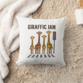 Coussin Embouteillage giraffic Drôle de girafe traversant (Couverture)