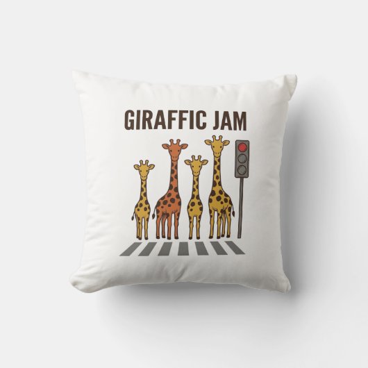 Coussin Embouteillage giraffic Drôle de girafe traversant (Recto)