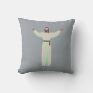 Coussin Embrasser Jésus- Jeter l'oreiller en gris