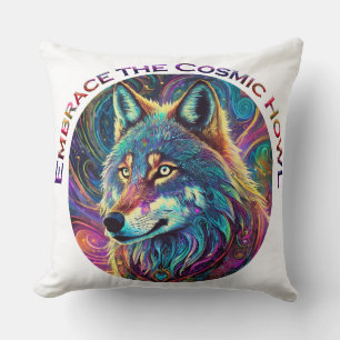Coussin Embrassez le loup de Howl cosmique
