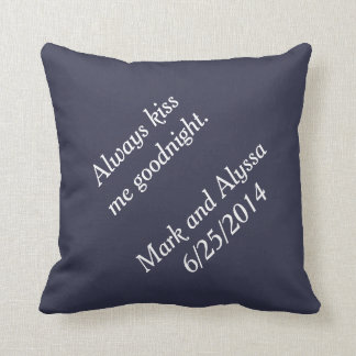 Coussin Embrassez-toujours moi bonne nuit