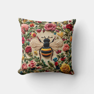 Coussin Embroidered Bee