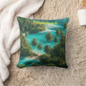 Coussin "Emerald Coast Serenity : Green Beach Design Couss (Couverture)