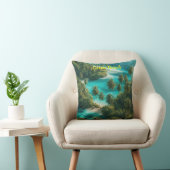 Coussin "Emerald Coast Serenity : Green Beach Design Couss (Chaise)
