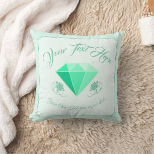 Coussin Emerald Gemstone. Bijouterie. 55 Anniversaire du M