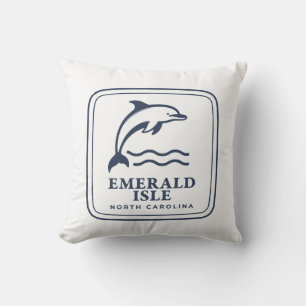 Coussin Emerald Isle Caroline du Nord Dauphin Plage Côtièr