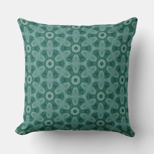 Coussin Emerald Starburst Kaleidoscope (Recto)