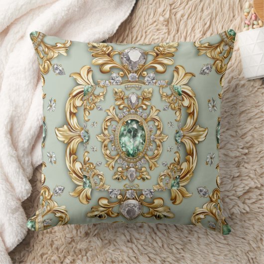 Coussin Emerald sur Gold Leaf (Couverture)