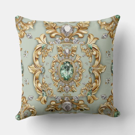 Coussin Emerald sur Gold Leaf (Verso)
