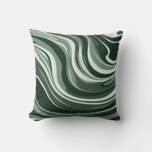 Coussin Emerald Waves Design abstrait
