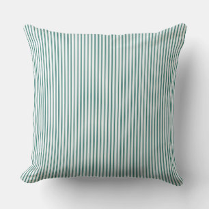 Coussin Émeraude Green Ticking Stripe Cushion